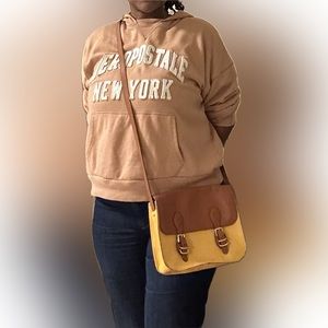 Ralph Lauren Bexley Heath Crossbody Messenger Leather Bag Yellow